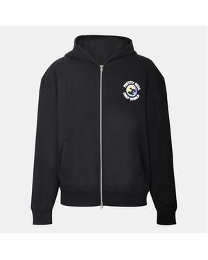 PRETTY BOY UGLY WORLD Cotton Long Sleeve Zip Hoodie - Black