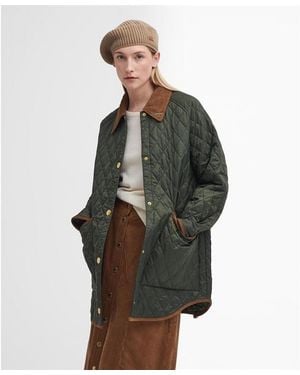 Barbour Liddesdale 30Th Anniversary Diamond Quilted Oversized Quilted Jacket - Green