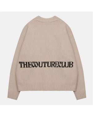 The Couture Club Copyright Brushed Knit Jumper - Natural