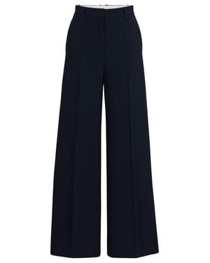 BOSS Tikela Straight Leg Trousers, Straight Leg Design - Blue