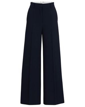 BOSS Tikela Straight Leg Trousers, Straight Leg Design - Blue