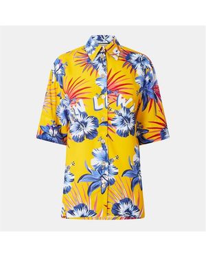 Gucci Patterned Short Sleeve Shirt - Yellow