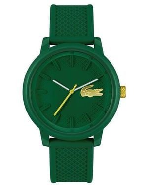 Lacoste Gents 12.12 Hero Silicone Strap Watch - Green