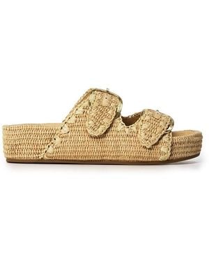 Loeffler Randall Nico Flatform Sandals - Natural