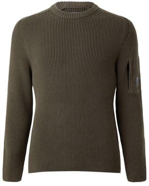 C.P. Company Cp Full Rib Crew Sn64 - Green