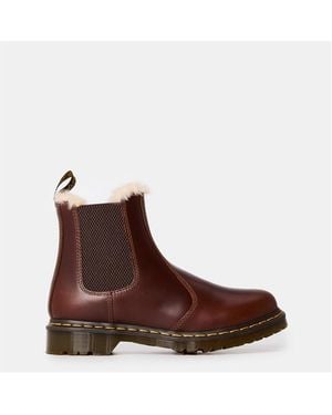 Dr. Martens 2976 Leonore Fur Lined Chelsea Boot - Brown
