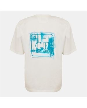 CP COMPANY METROPOLIS Stencil Large T-Shirt - Blue