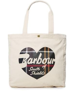 Barbour Heart Re-Engineered Cotton Tote Bag - Metallic