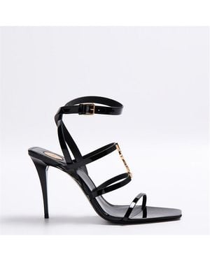 Saint Laurent Cassandra Heeled Sandals - Black