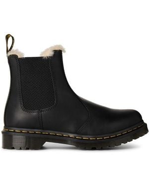 Dr. Martens 2976 Leonore Fur Lined Chelsea Boot - Black
