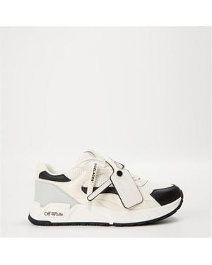 Off-White c/o Virgil Abloh Kick- Panelled Leather Low-Top Trainers - White