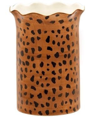 Anna + Nina Anna Leopard Vase - Green