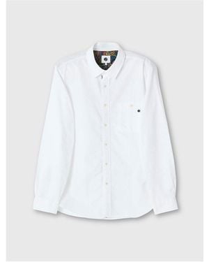 Pretty Green Long-Sleeve Plain Shirt - White