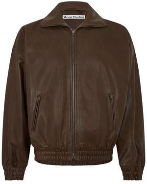 Acne Studios Leather Jacket - Brown