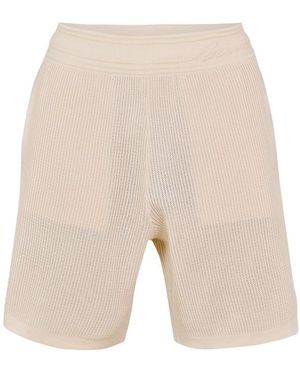 Burberry Knitted Shorts - Natural
