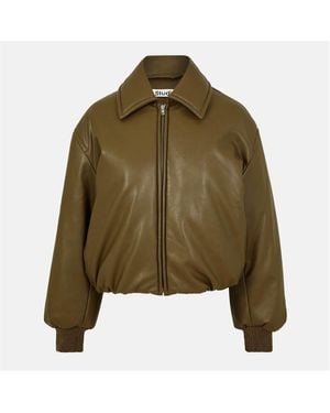 Acne Studios Coated Bomber Jacket - Green