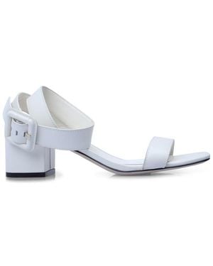 BOSS Charlize Sand Heeled Sandals - White