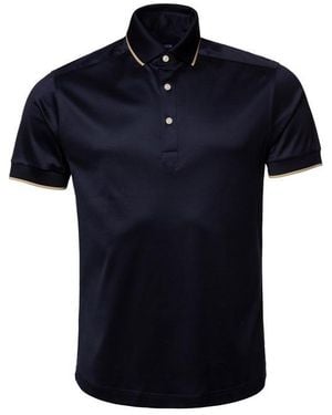 Eton Filo Di Scozia Polo Shirt Slim Fit - Black