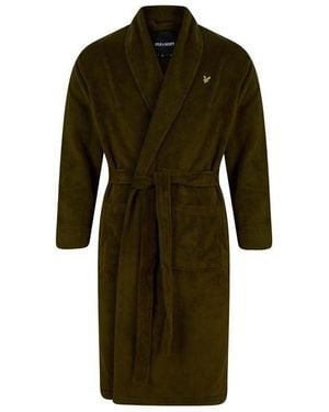 Lyle & Scott Towelling Dressing Gown - Green