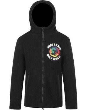 PRETTY BOY UGLY WORLD Textured Sherpa Jacket - Black