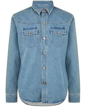 Tom Ford Denim Long Sleeve Overshirt - Blue