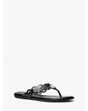 MICHAEL Michael Kors Janie Thong Flip Flops - Black