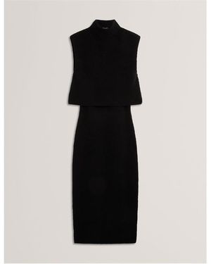 Ted Baker Sleeveless Knitted Jumper Dress - Black