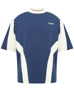 SUMMER GAMES Contrast Panel Oversized T-Shirt - Blue
