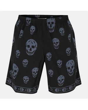 McQueen Alex Classic Quick-Drying Tailored Fit Swim Shorts - Black