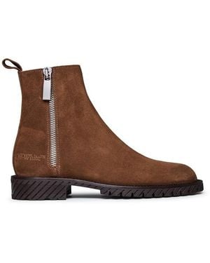 Off-White c/o Virgil Abloh Military Ankle Boots - Brown