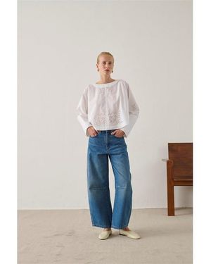 Soeur Long Sleeve Blouse - White