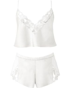 Bluebella Leonora Luxury Satin Cami And Short Set - White