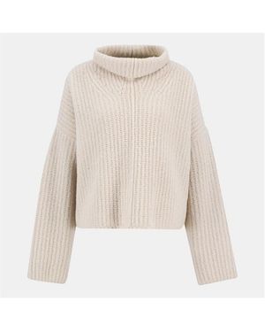 Barbour Imelda Knitted Turtle Neck Jumper - White