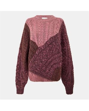 Isabel Marant Daryl Cable Knit Jumper - Red