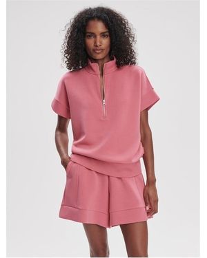 Varley Ritchie Short Sleeve Sweat - Pink