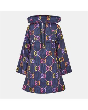 Gucci Weather Resistant Rain Anorak - Blue