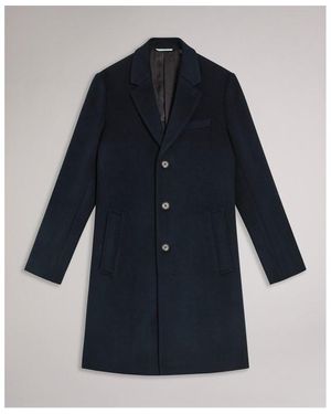 Ted Baker City Overcoat - Blue