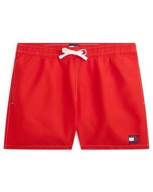 Tommy Hilfiger Tj Medium Drawstring Swim Shorts - Red