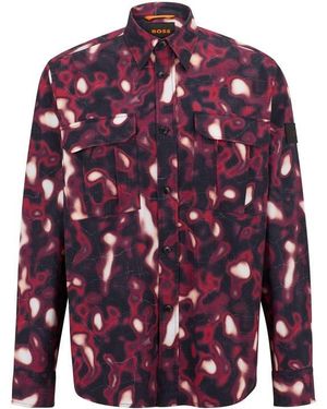 BOSS Lisel Plain Long-Sleeve Shirt - Purple