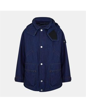 Stone Island Denim Research Short Parka - Blue