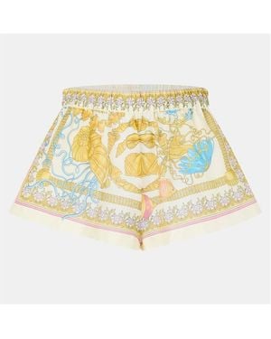 Versace Adjustable Drawstring Beach Shorts - Metallic