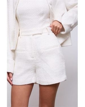Odd Muse Boucle Woven Shorts - White