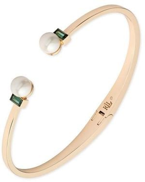 Ralph Lauren Lauren Ralph Lauren & Erinite Faux Pearl Cuff Bangle - Metallic