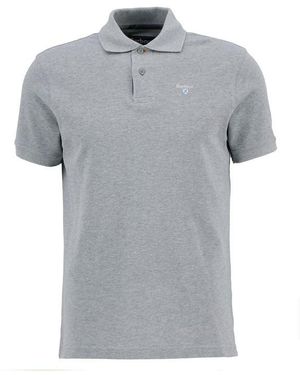 Barbour Tartan Pique Polo Shirt - Grey