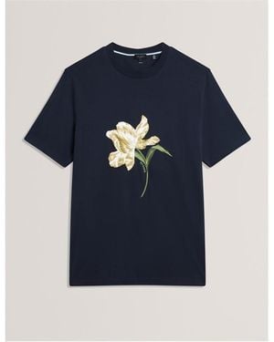 Ted Baker Flower T-Shirt - Blue