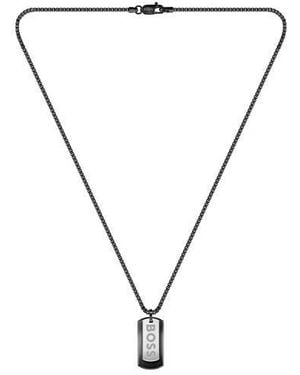 BOSS Devon Stainless Steel Pendant Necklace - Metallic