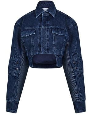 Off-White c/o Virgil Abloh Oversize Denim Jacket - Blue