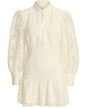 knee length dresses for ladies Bardot Remy Embroidered Mini Dress in Black main image 0
