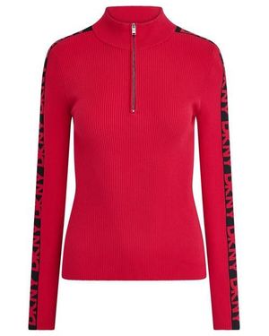 DKNY Tape Knitted Top - Red