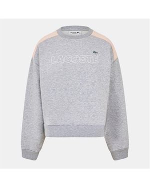 Lacoste Crew-Neck Relaxed Fit Sweatshirt - Grey